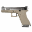 Страйкбольный пистолет (WE) GLOCK 18C Custom TAN/Silver/Silver GBB