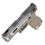 Страйкбольный пистолет (WE) GLOCK 18C Custom TAN/Silver/Silver GBB