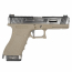 Страйкбольный пистолет (WE) GLOCK 18C Custom TAN/Silver/Silver GBB