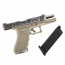 Страйкбольный пистолет (WE) GLOCK 18C Custom TAN/Silver/Silver GBB
