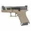 Страйкбольный пистолет (WE) GLOCK 19 Custom TAN/Silver/Gold GBB