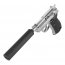 Страйкбольный пистолет (WE) Walther P38S с глушителем GBB (Silver)