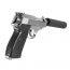 Страйкбольный пистолет (WE) Walther P38S с глушителем GBB (Silver)