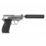 Страйкбольный пистолет (WE) Walther P38S с глушителем GBB (Silver)