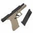 Страйкбольный пистолет (East Crane) Glock 17 Gen.4 Black/Tan EC-1106 DE1