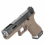 Страйкбольный пистолет (WE) GLOCK 18C Custom Force GBB (Tan/Silver/Silver) 