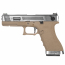 Страйкбольный пистолет (WE) GLOCK 18C Custom Force GBB (Tan/Silver/Silver) 