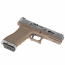 Страйкбольный пистолет (WE) GLOCK 18C Custom Force GBB (Tan/Silver/Silver) 