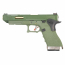 Страйкбольный пистолет (WE) GLOCK 34 Custom Force Type A GBB (Olive/Olive/Gold)
