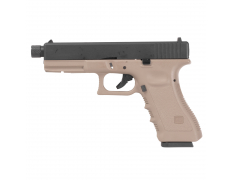 Страйкбольный пистолет (KJW) GLOCK 17 TBC CO2 GBB металл KP-17 TAN