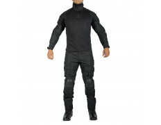 Костюм (WoSport) Combat Uniform с наколенниками и налокотниками Black (M)