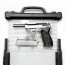 Страйкбольный пистолет (WE) Walther P38 металл (Silver) в кейсе