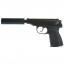 Страйкбольный пистолет (WE) PM Макаров с глуш. (Black) GGB-0384TM